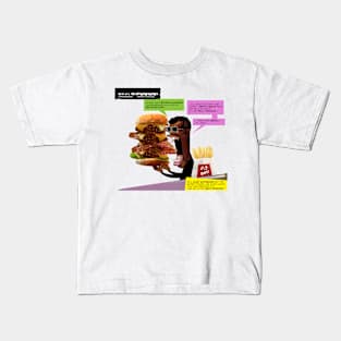 Clint Eatswould Birth of a Superhero Cheeseburger Man Kids T-Shirt